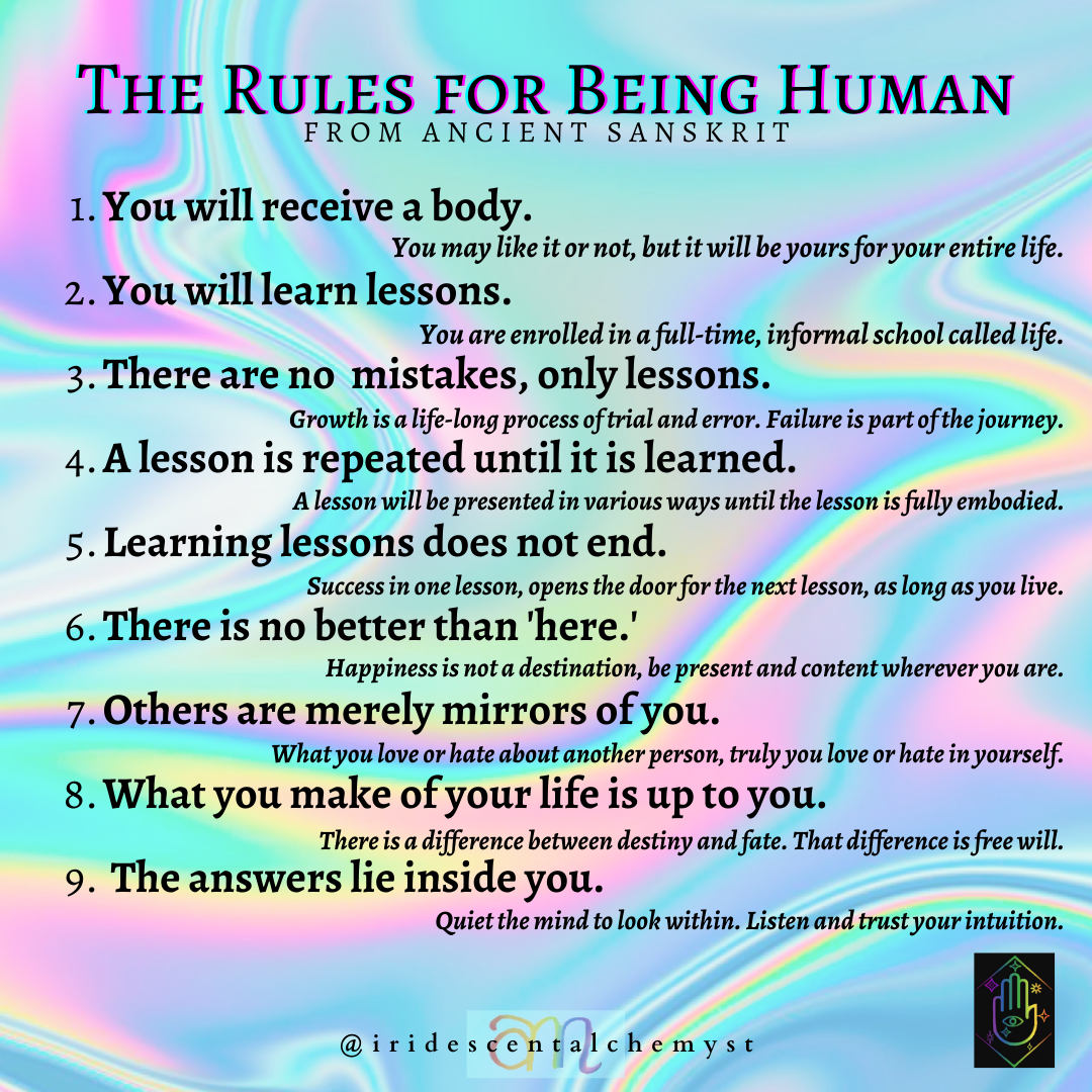 Rules for Being HUMAN