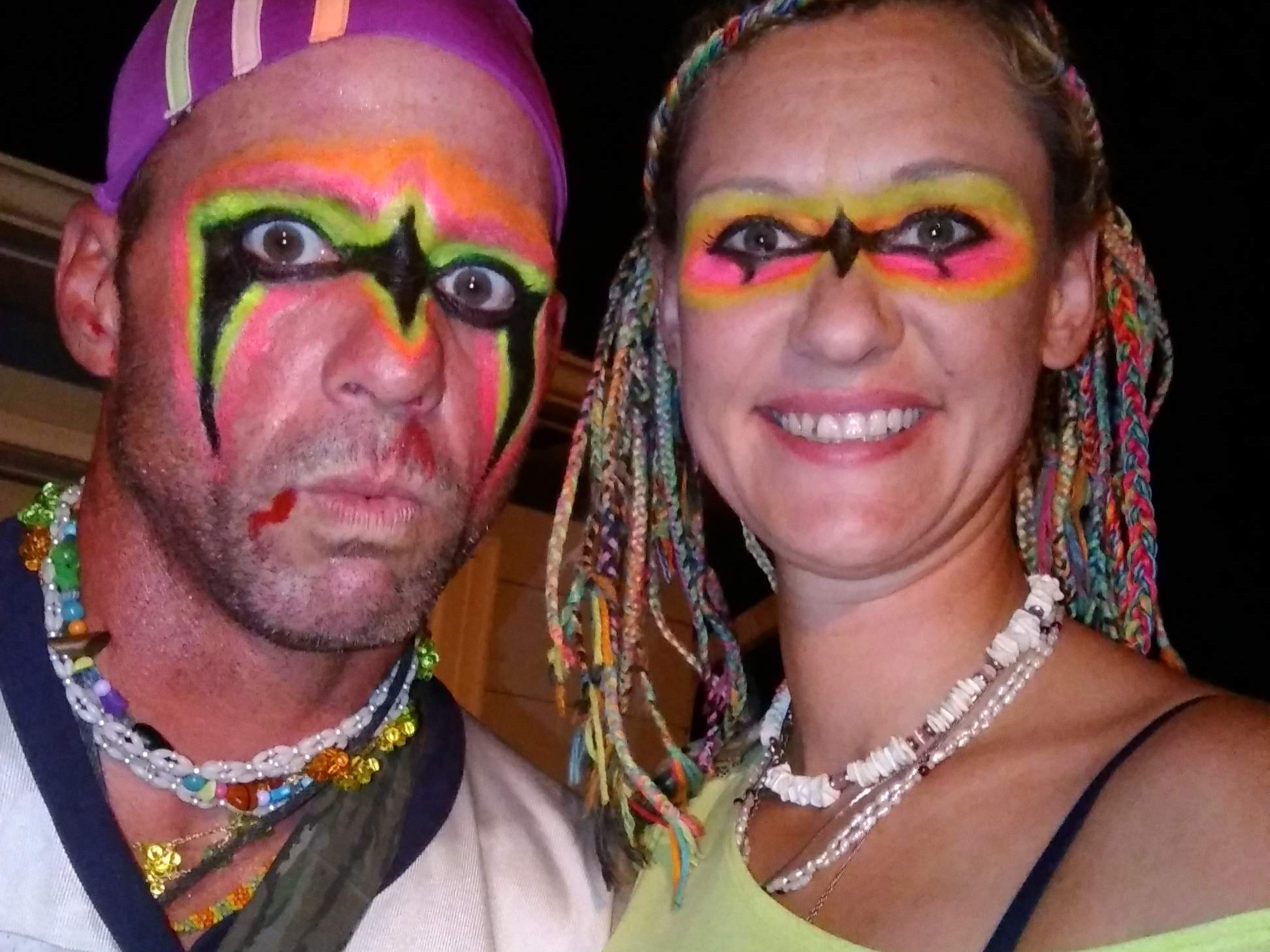 Jim and I in our 'Ultimate Warrior' face paint